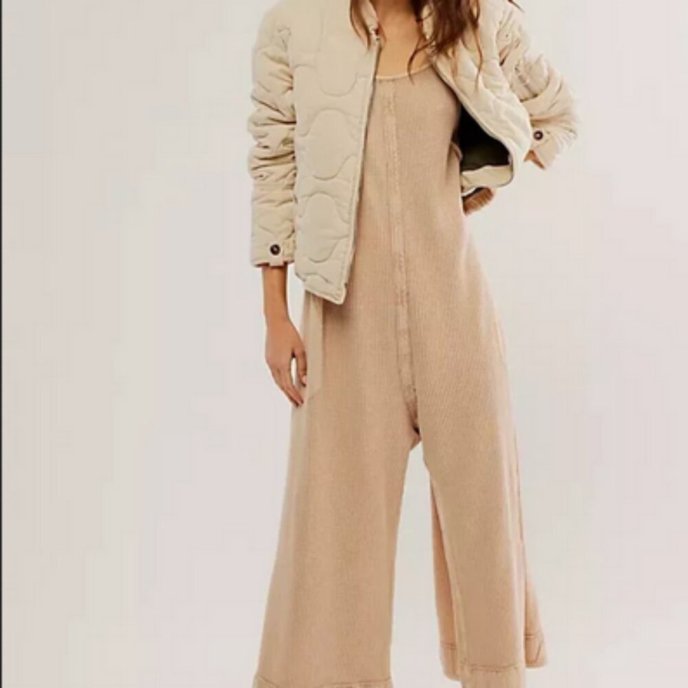 Free People FP One Callie One-Piece Wide-Legs Thermal Jumpsuit S